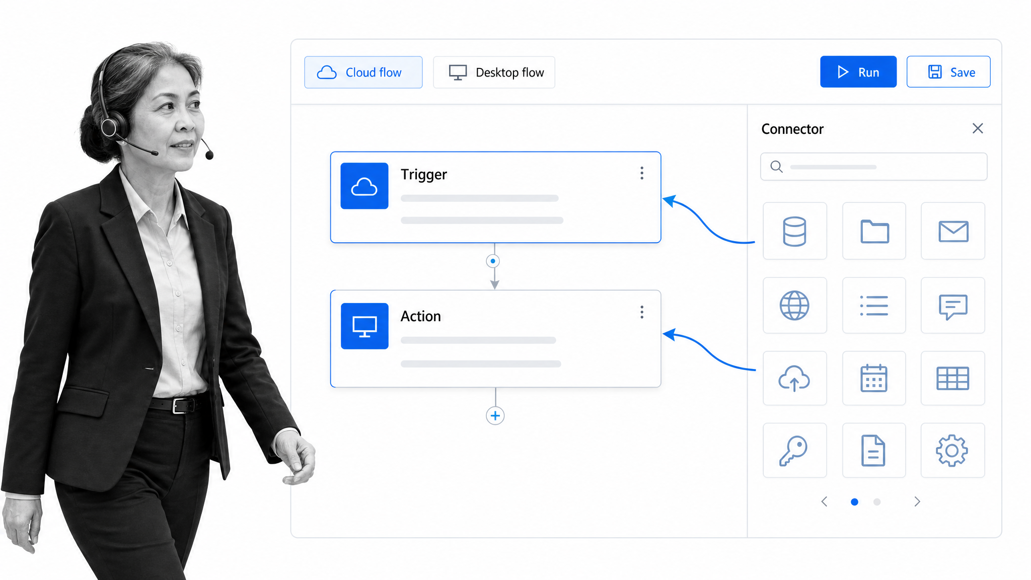 Microsoft Power Automate interface illustration for a Kissflow alternatives comparison