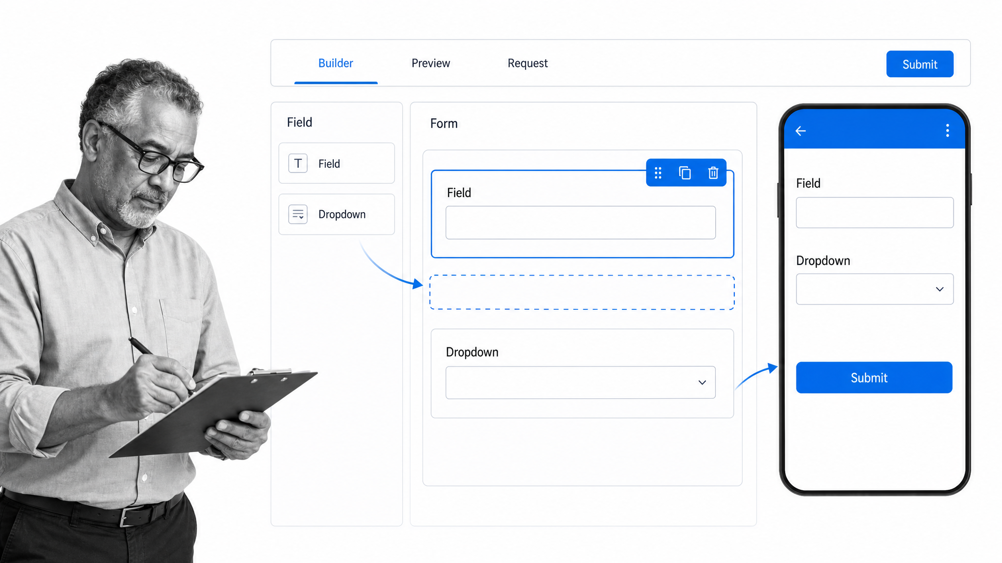 Zoho Creator interface illustration for a Kissflow alternatives comparison