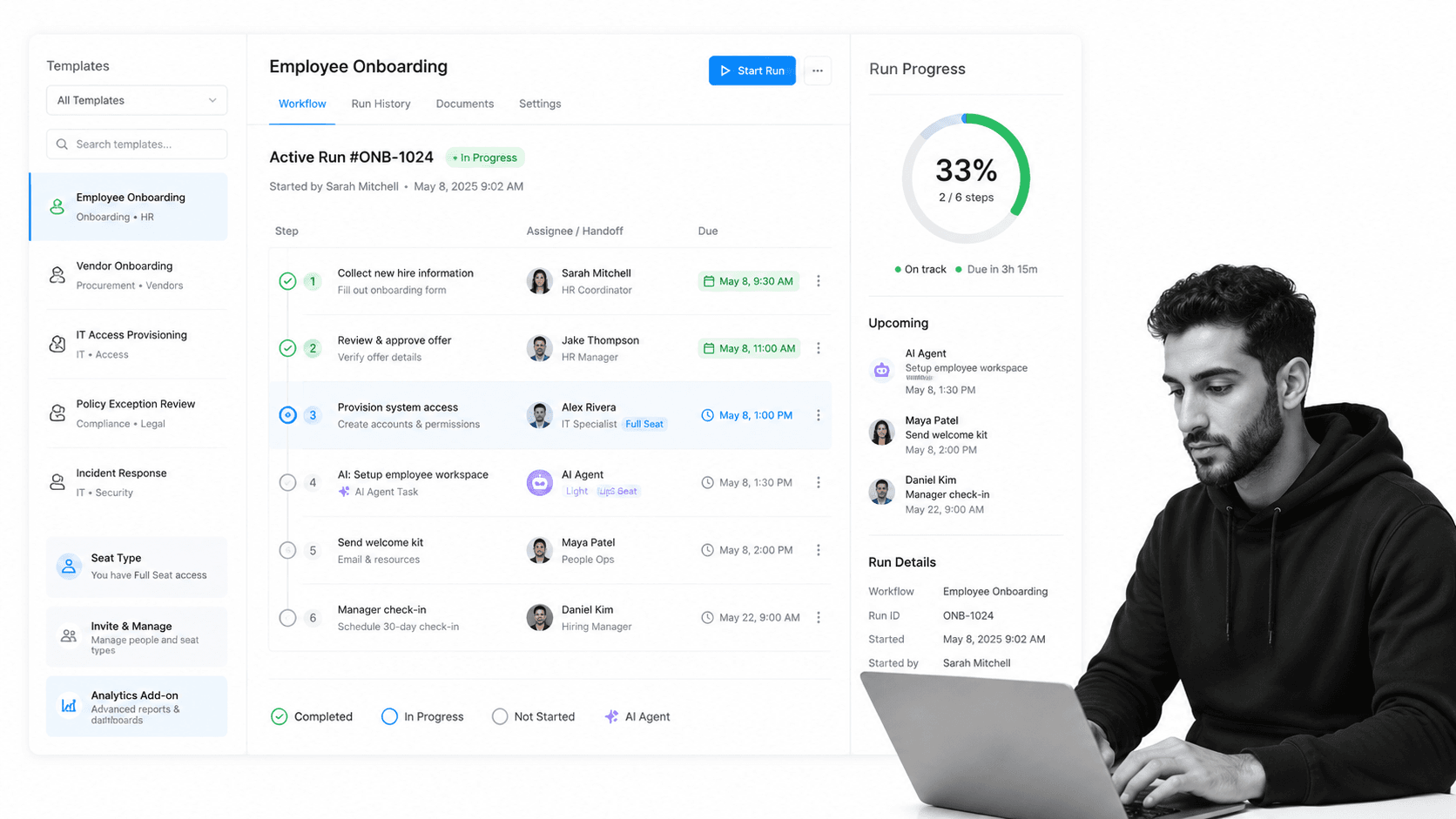 Tallyfy product UI surface for Manifestly alternatives comparison