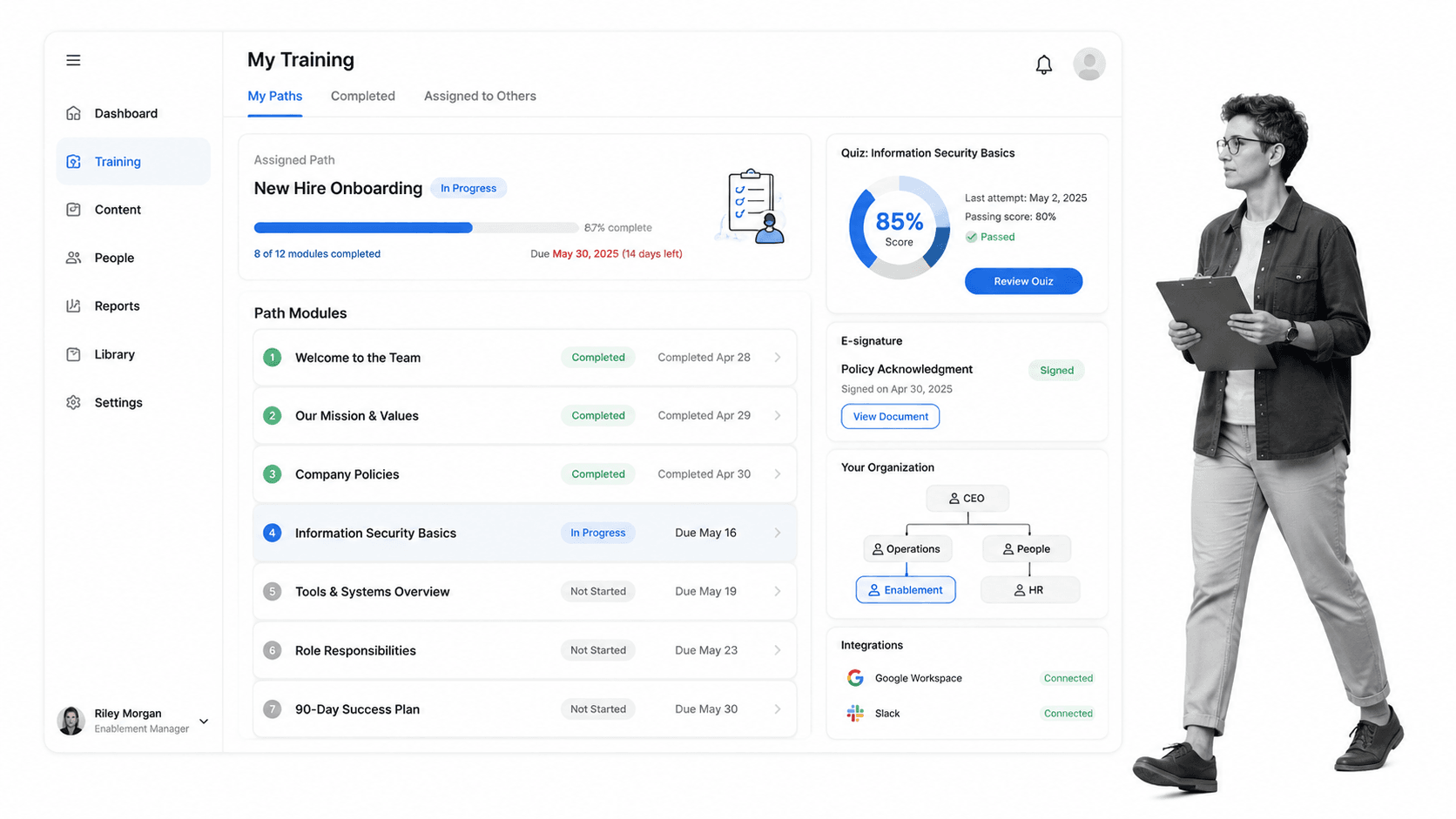 Trainual product UI surface for Manifestly alternatives comparison