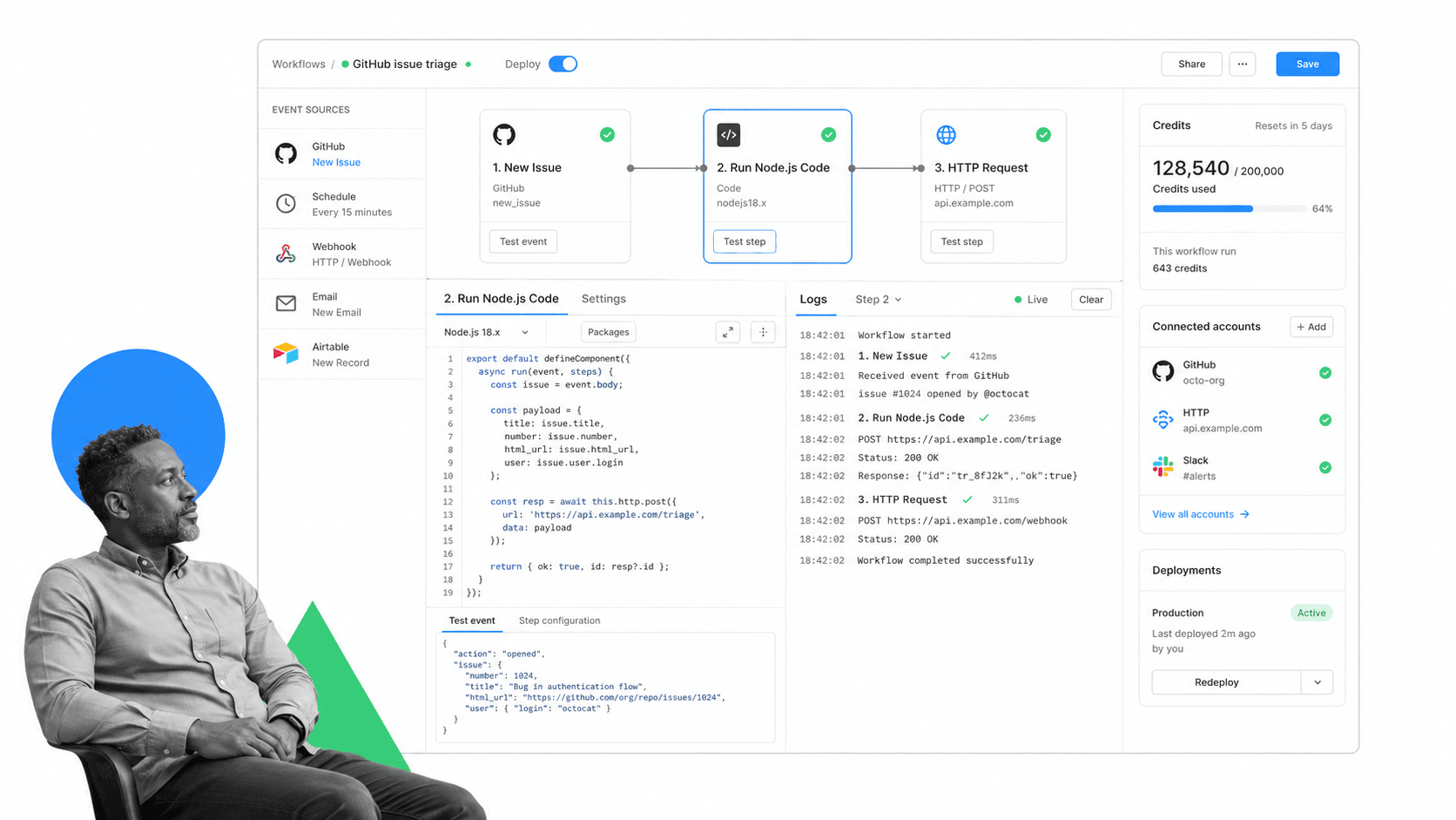 Pipedream Microsoft Power Automate alternative product UI for developer-first workflows and API automation