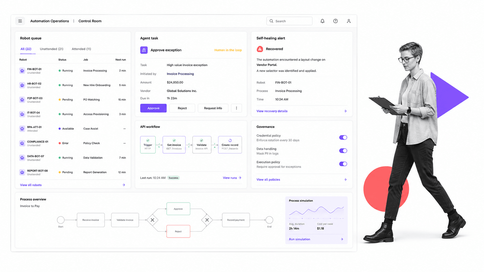UiPath product UI surface for Tonkean alternatives comparison