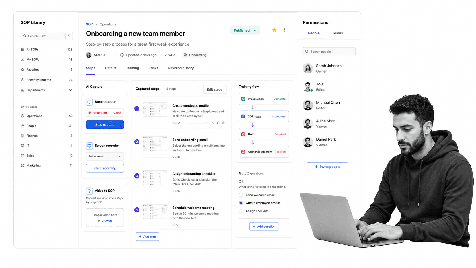 Whale product UI surface for Trainual alternatives comparison