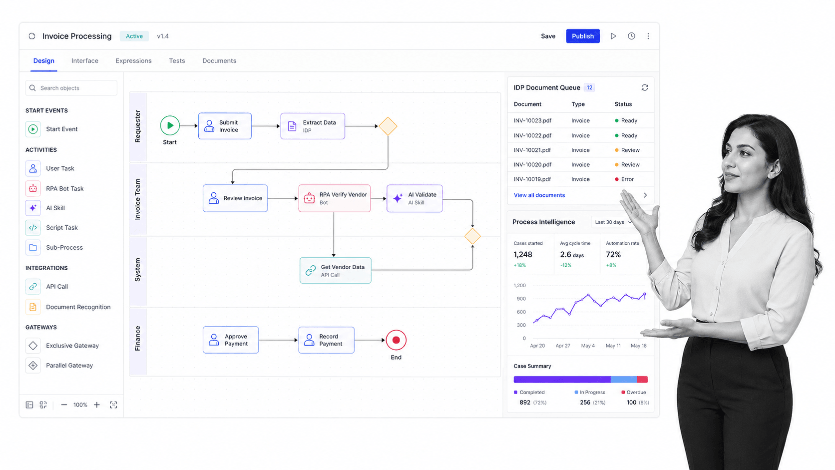 Appian product UI surface for UiPath alternatives