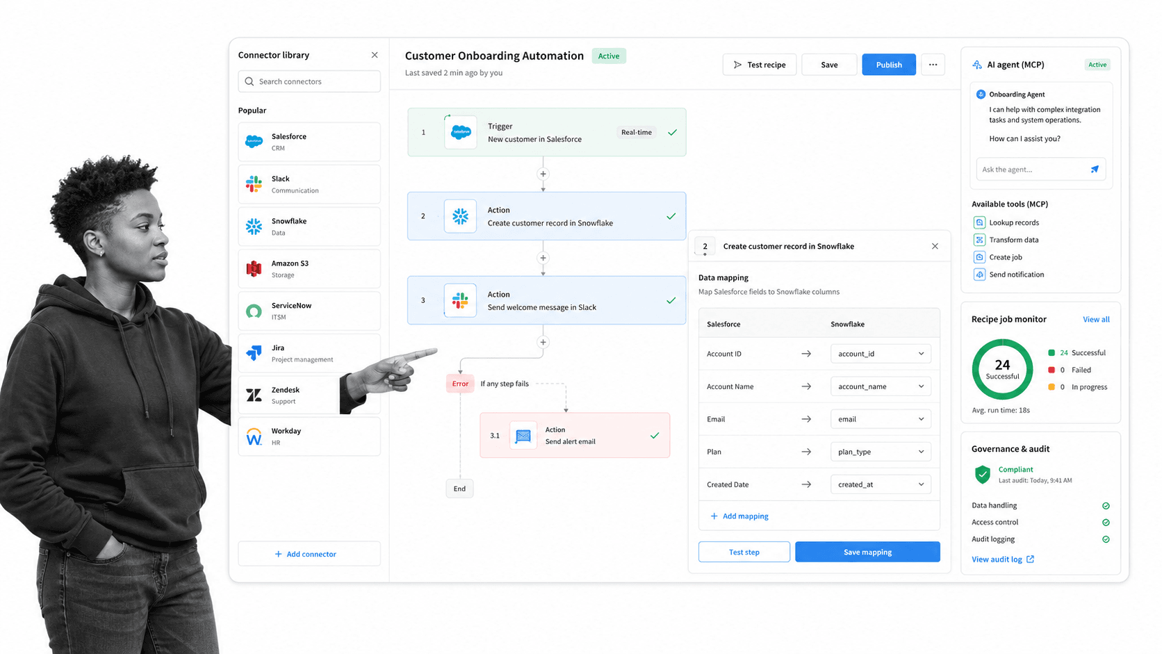 Workato product UI surface for UiPath alternatives