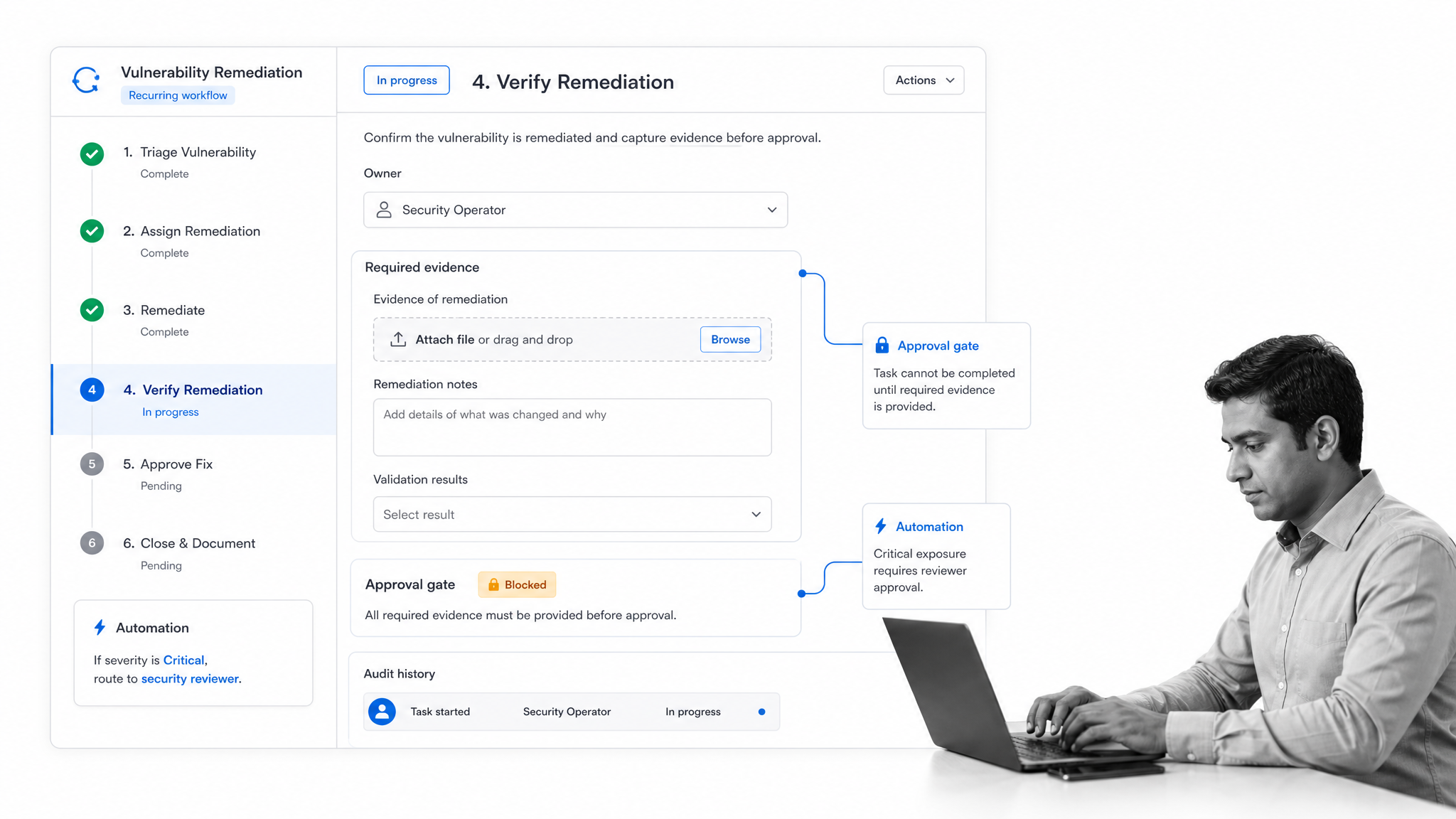 Process Street vulnerability remediation workflow