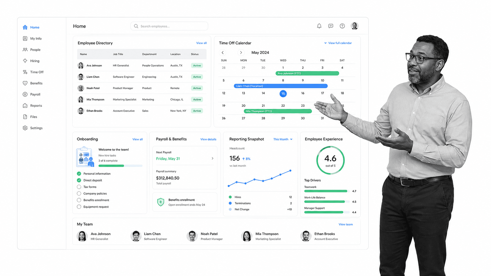 BambooHR Workday alternative product UI for smaller and midsized teams that want simpler HR administration than Workday