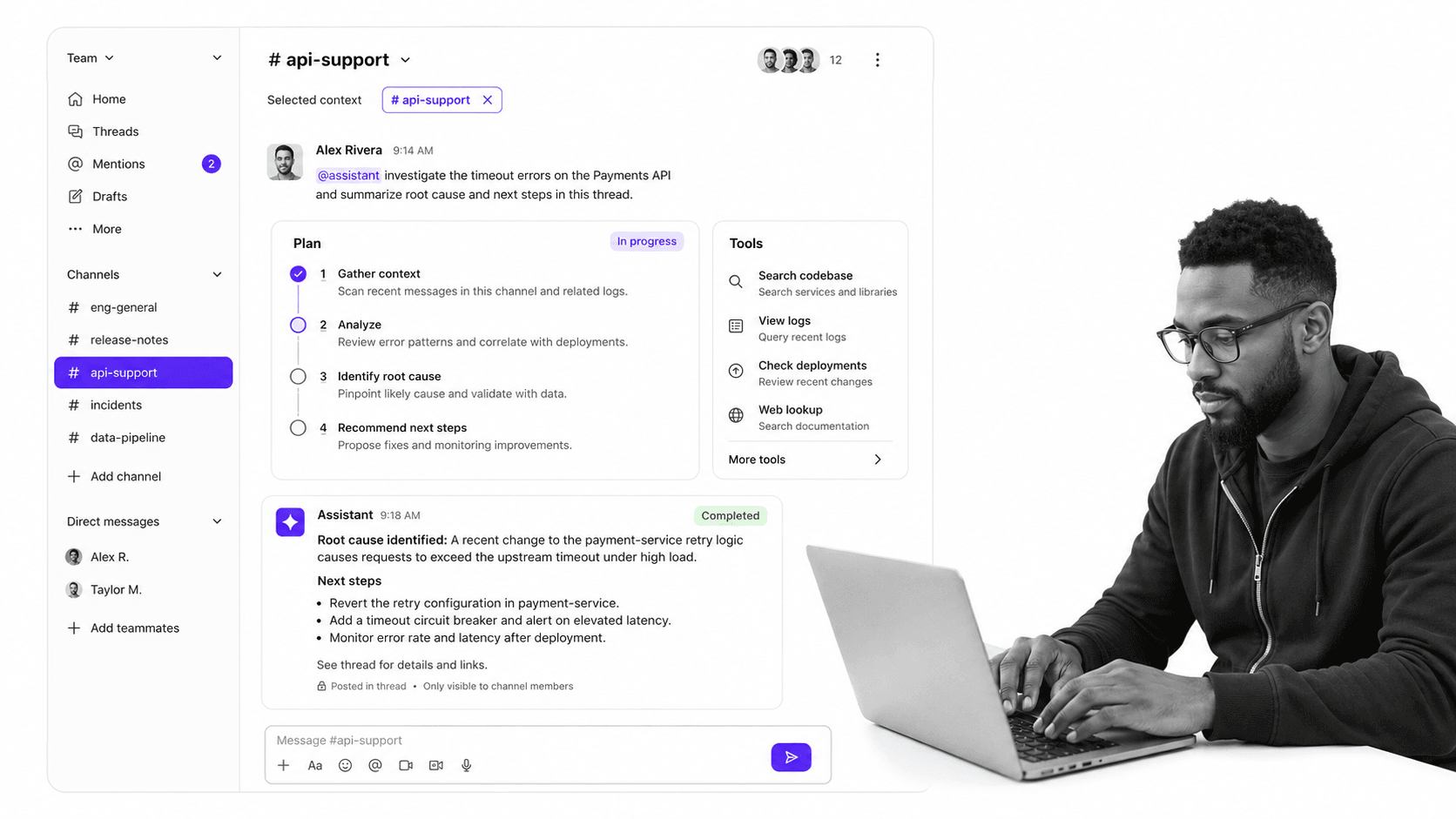 Anthropic Claude Anthropic AI employee alternative product UI for Teams that want the direct Anthropic assistant inside Slack and Claude workspaces