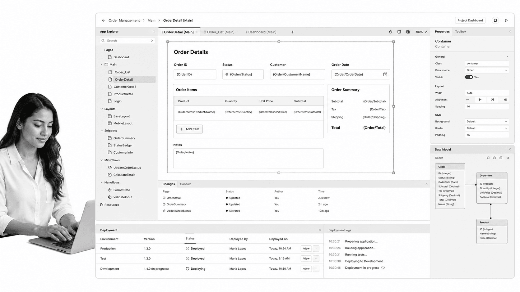 Mendix product interface as a Appian alternative for enterprise low-code application portfolios and flexible deployment