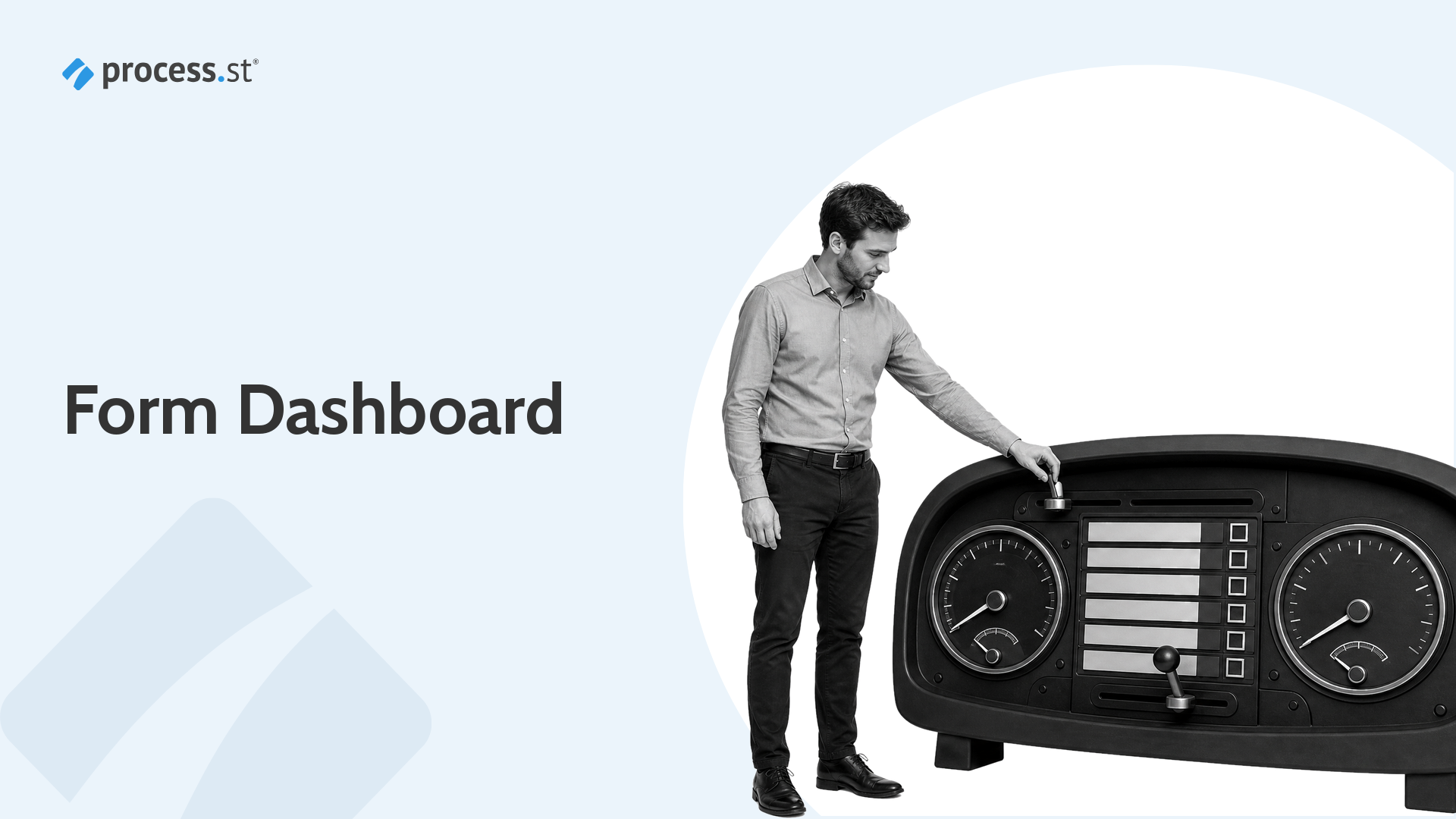 Form dashboard guide with an operations analyst calibrating a response control console