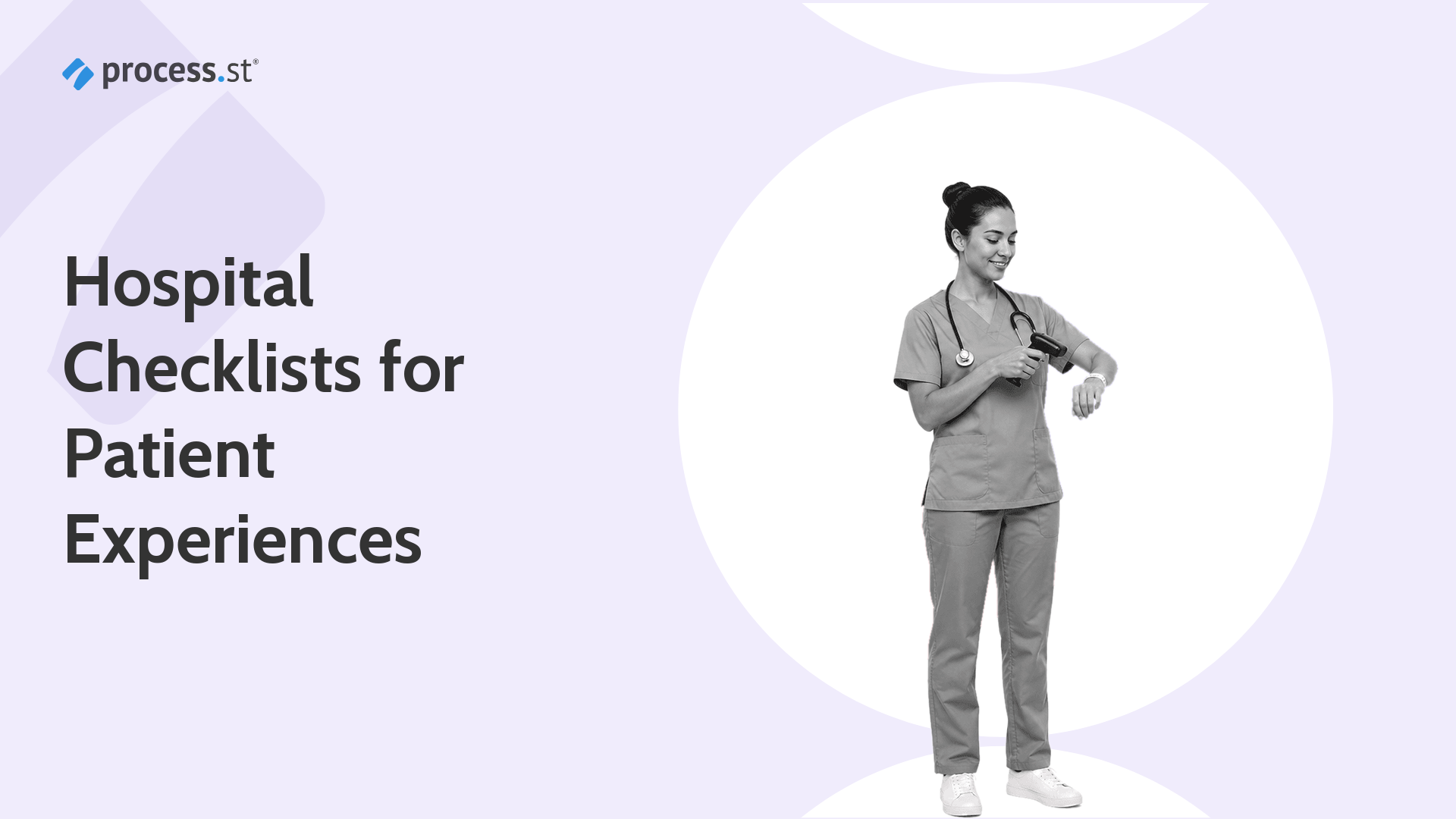 Hospital quality nurse scanning a wristband to verify a checklist step