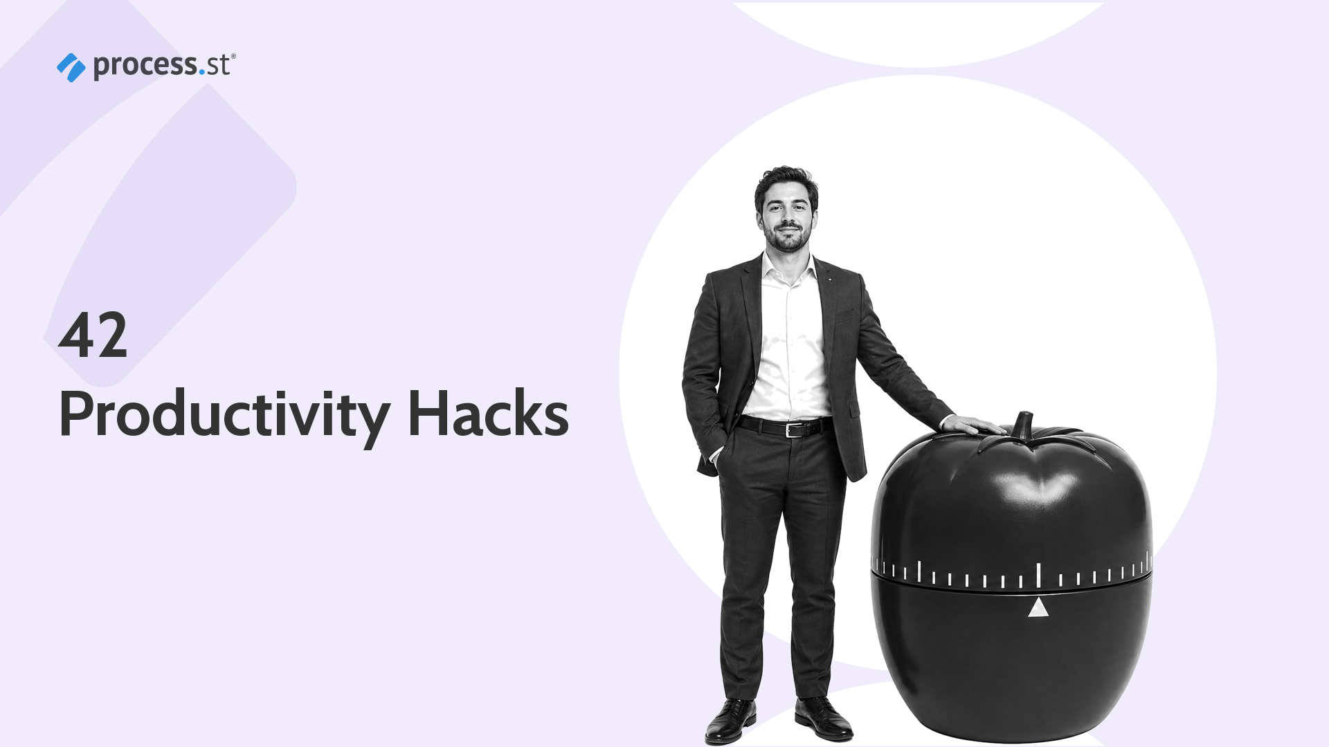 Operations professional setting a giant Pomodoro focus timer for productive work