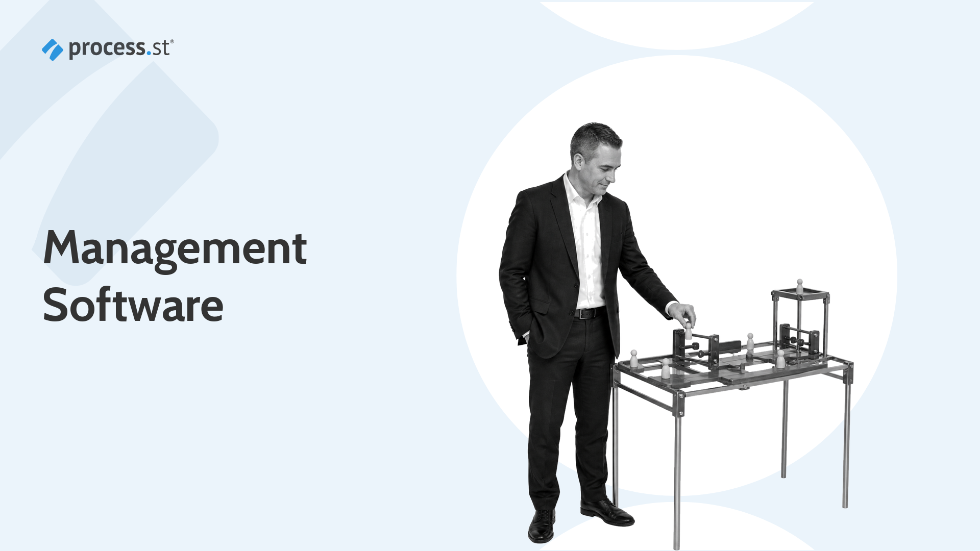 Staff management software workflow with an operations leader routing employee assignments