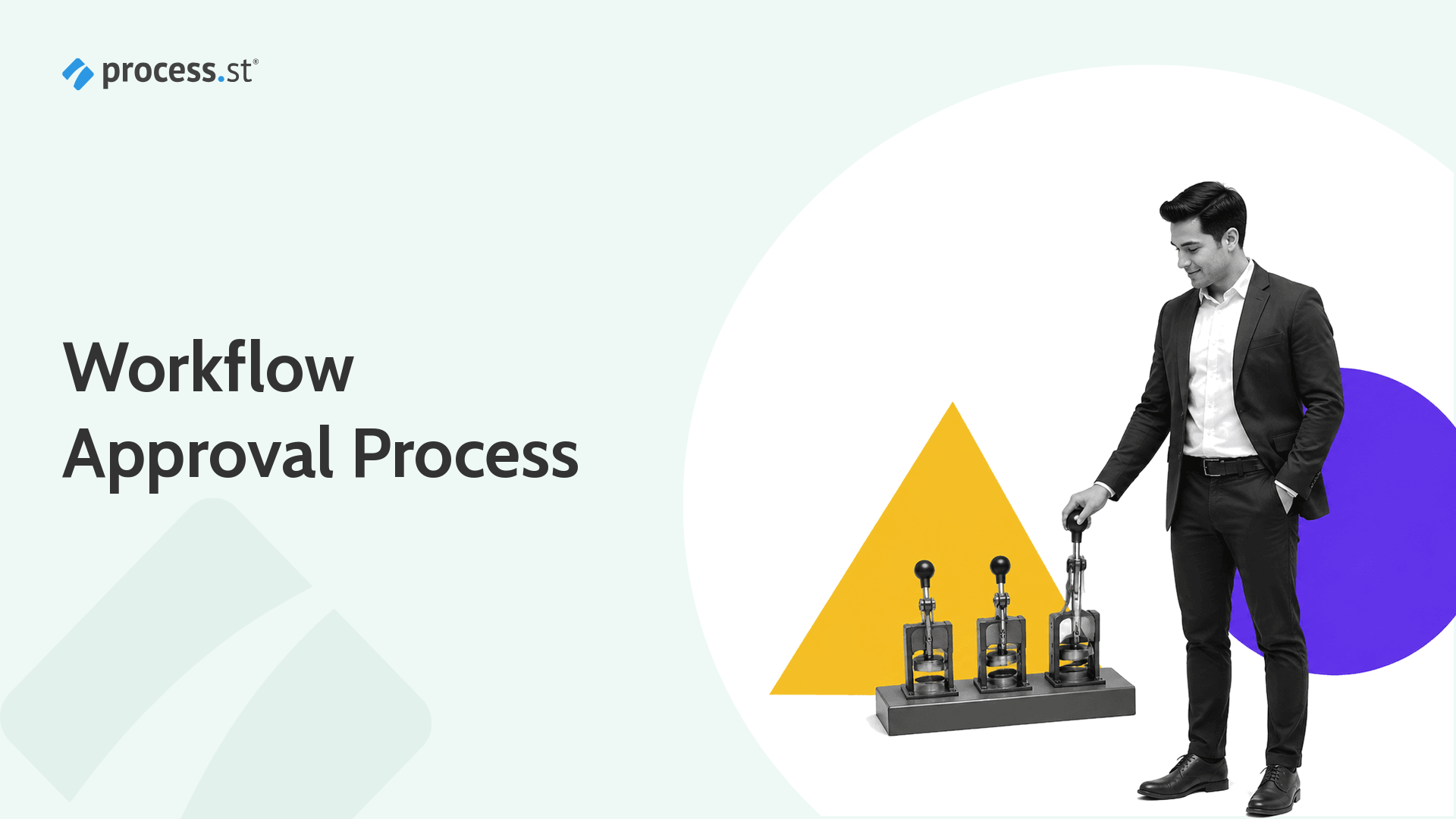 Operations leader configuring a three-stage approval stamp machine for a workflow approval process