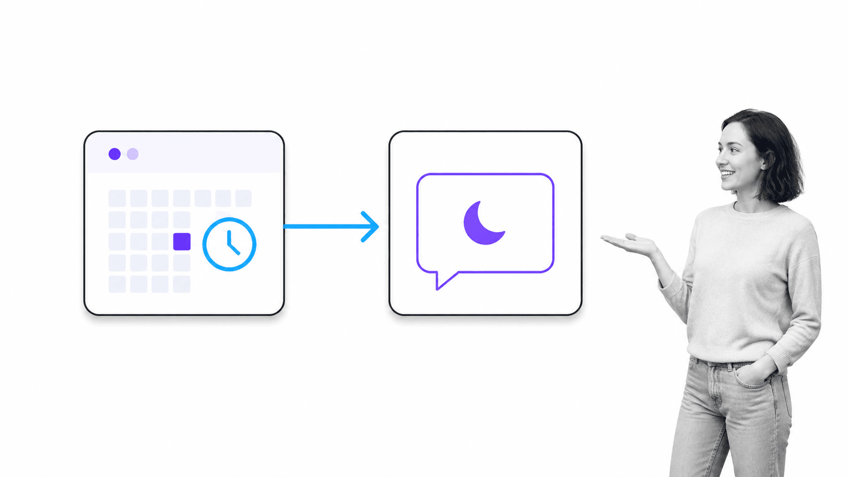 A calendar focus event automatically updating a workplace chat status