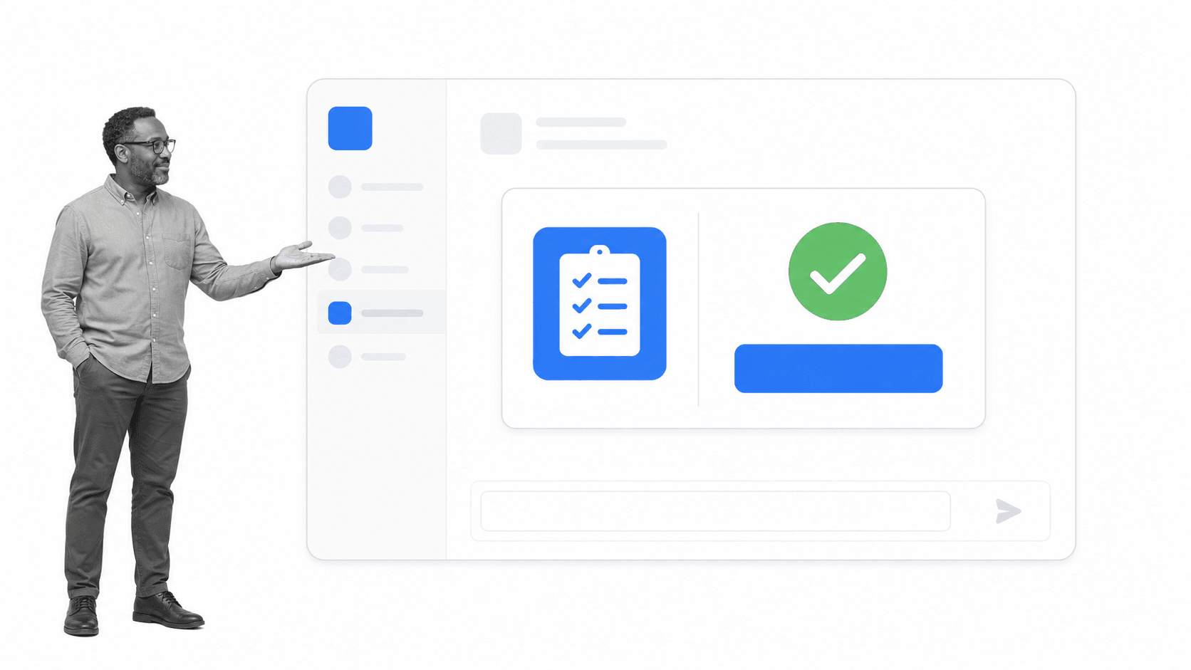 A workflow approval request arriving in workplace chat