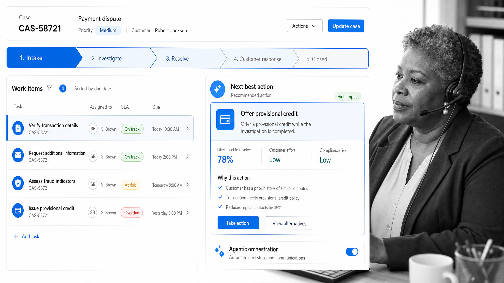 Pega Platform business process management interface showing case management and decisioning