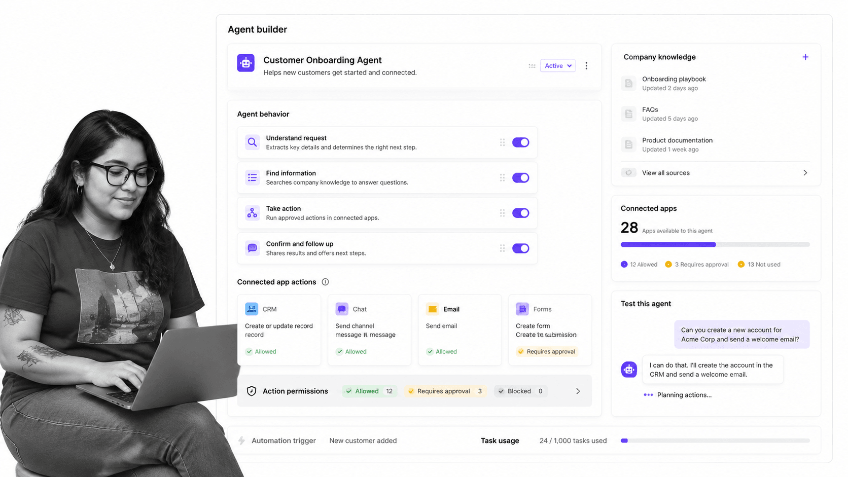 Zapier Agents Claude agent alternative product UI for Automation builders who want AI teammates connected to a large app-action network