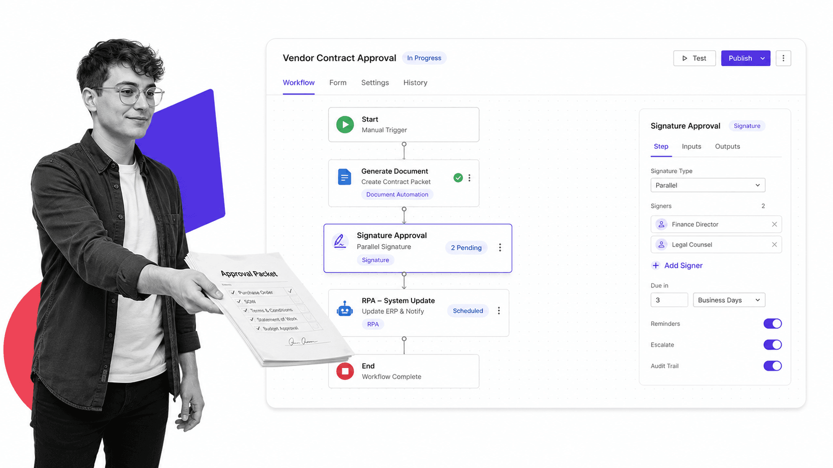 Nintex product interface as a Comindware alternative for broad enterprise workflow, document, form, and RPA automation