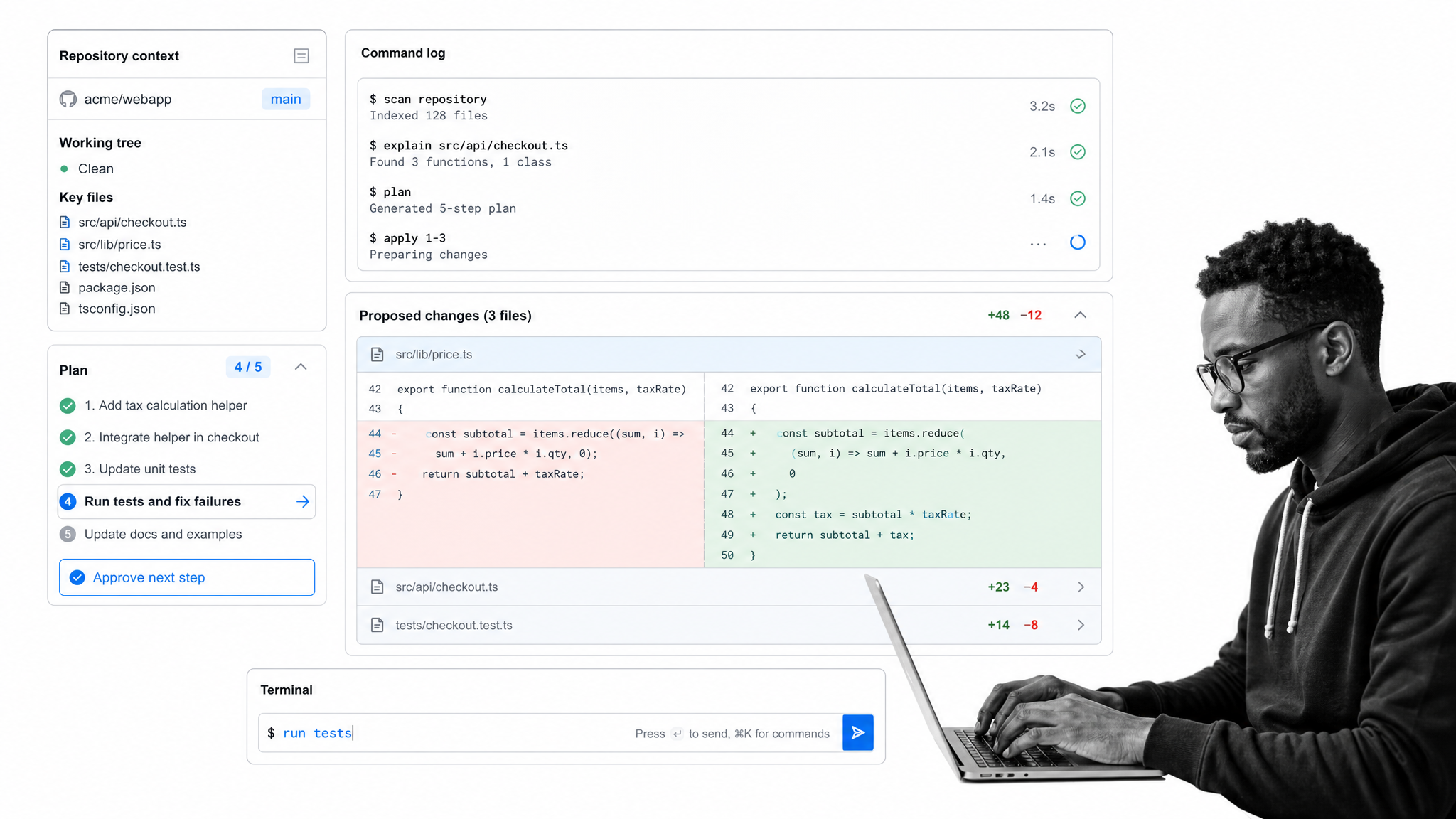 Claude Code Cursor alternative product UI for Developers who want Anthropic's agentic coding tool in terminal, IDE, desktop, or browser