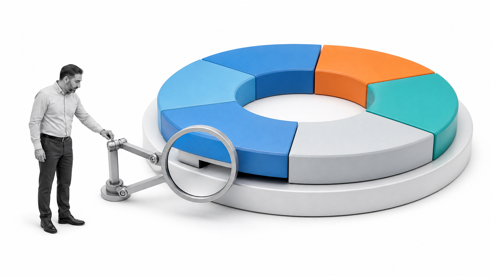 A strategist uses an external lens to reveal a hidden mismatch in a closed circular model