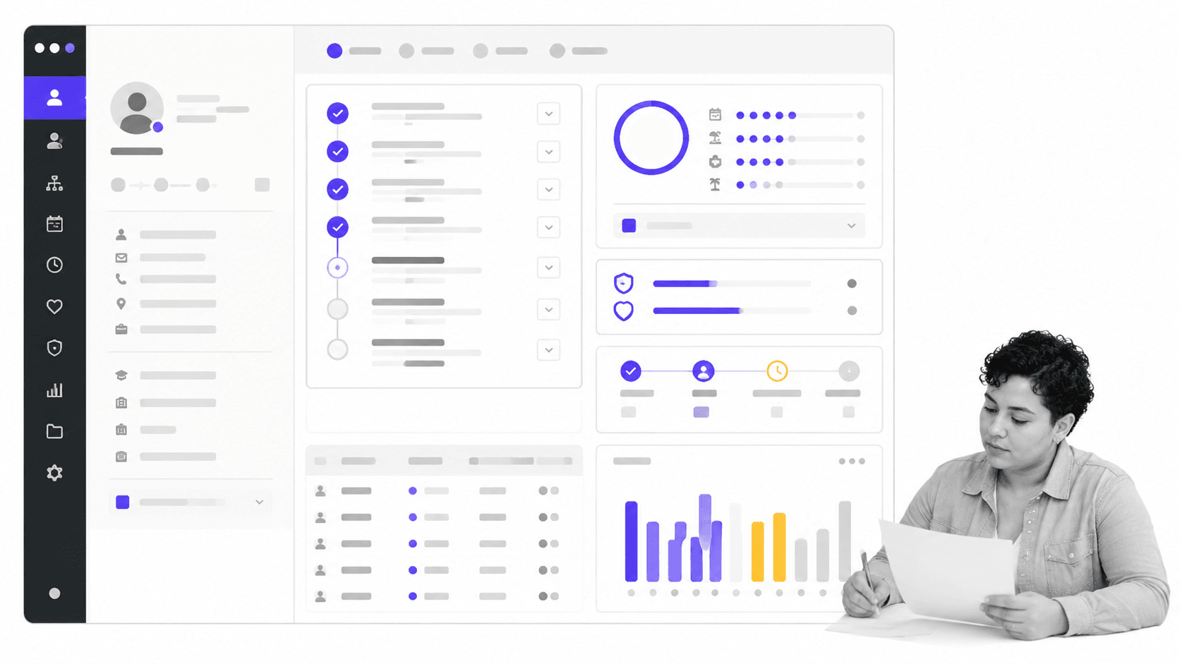 BambooHR employee records, reporting, hiring, onboarding, time off, and optional payroll