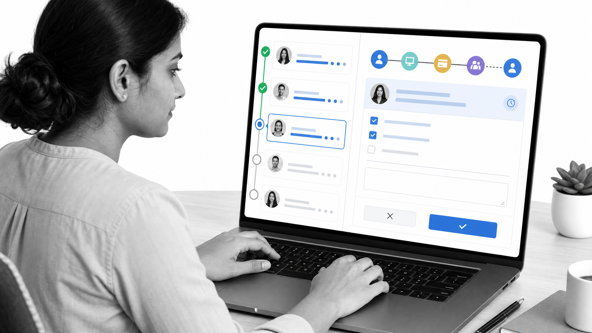 Process Street employee onboarding workflow with assigned tasks, approvals, and progress tracking