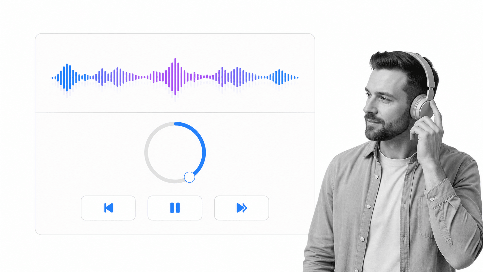 A professional using focused audio to block distractions