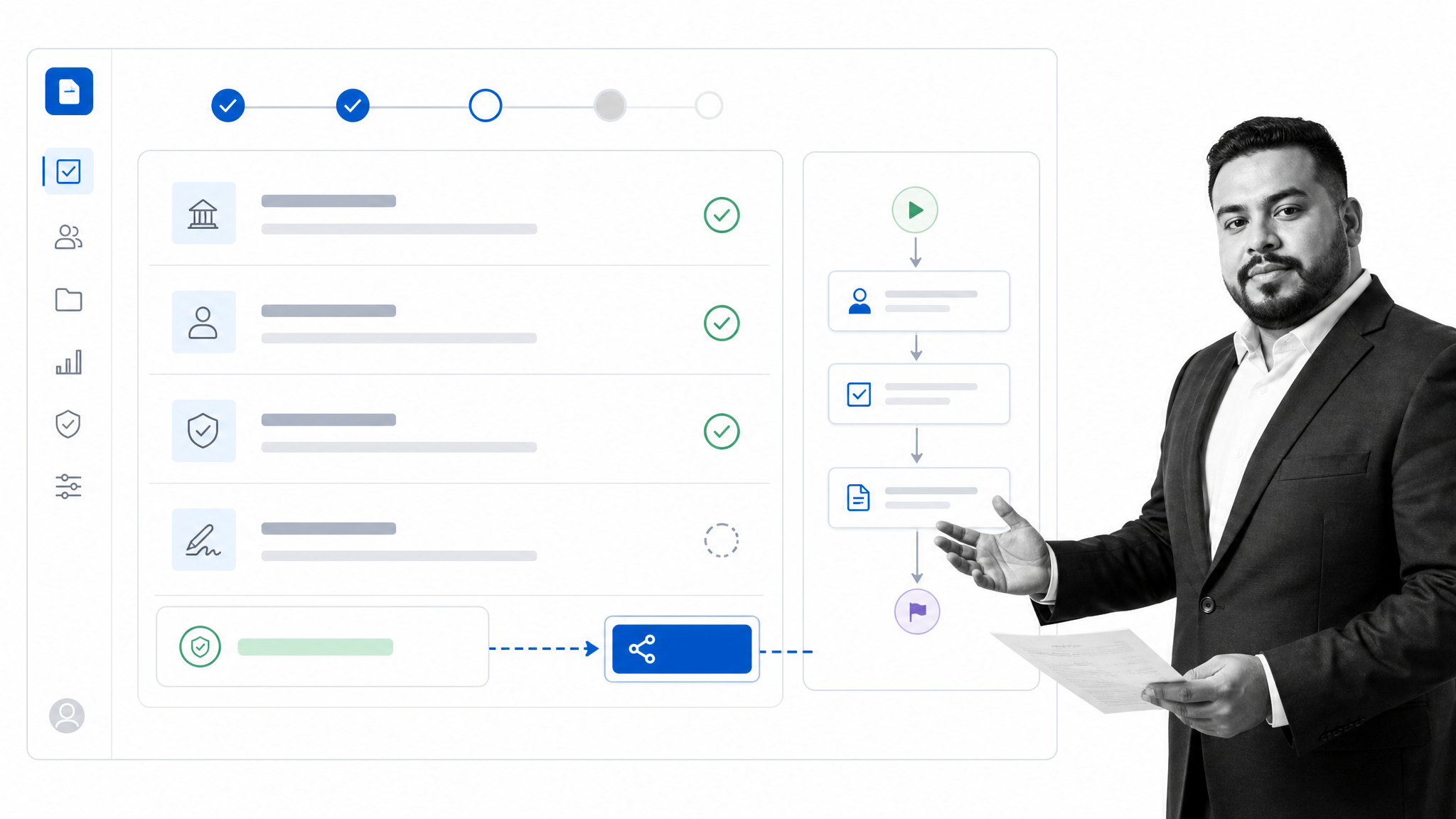 Governed onboarding documentation linked to an operational workflow