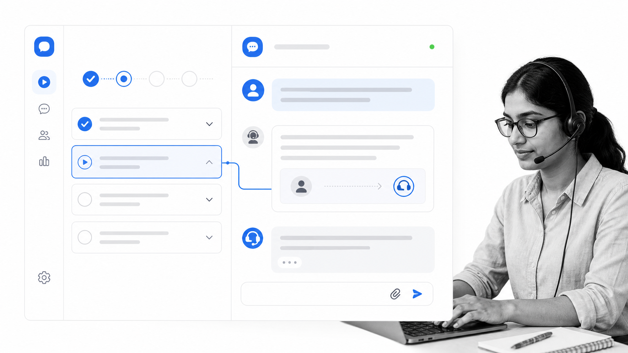 Intercom conversational onboarding with product tour progress and support handoff