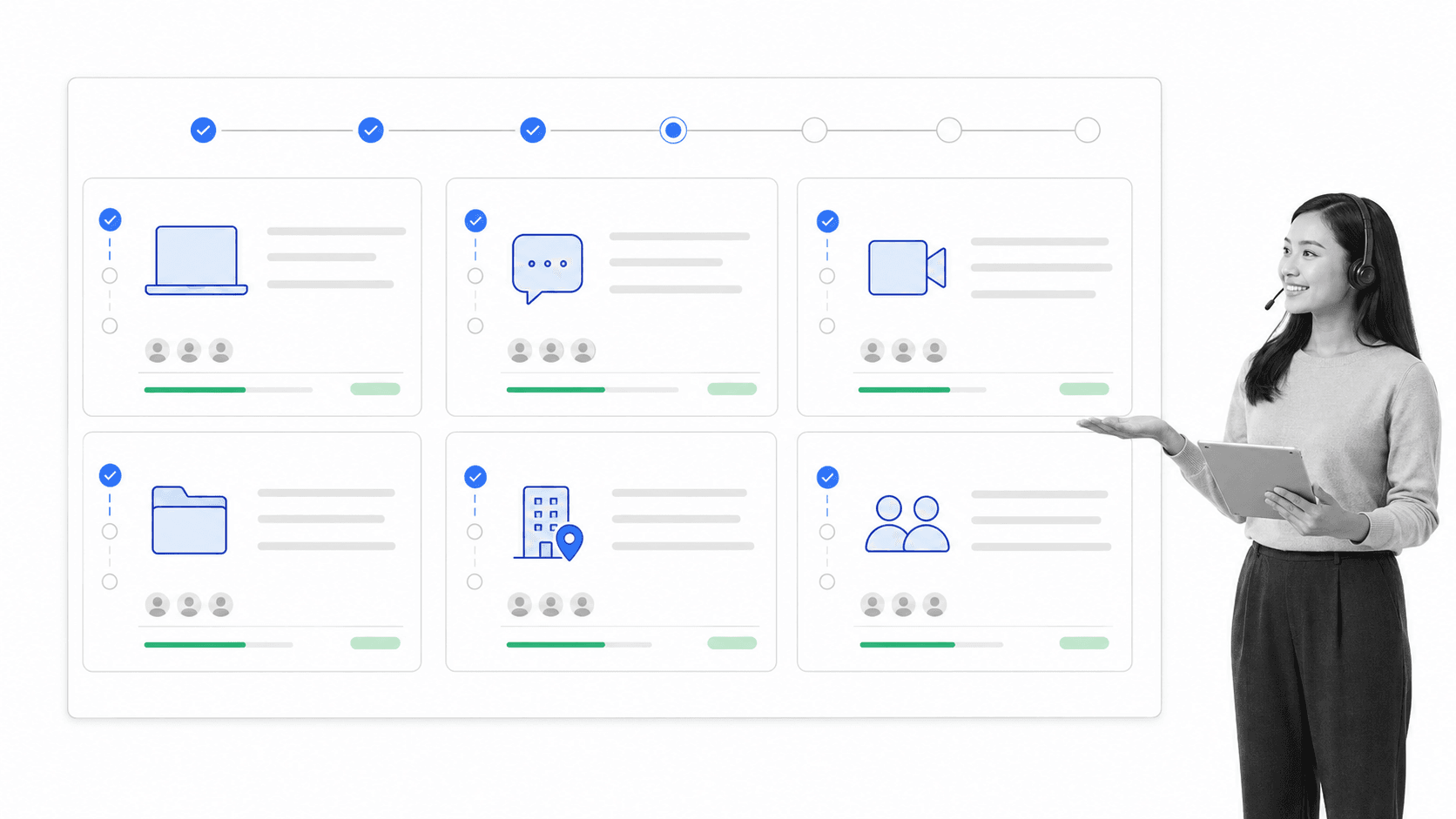 Hybrid workplace tour checklist for a new employee