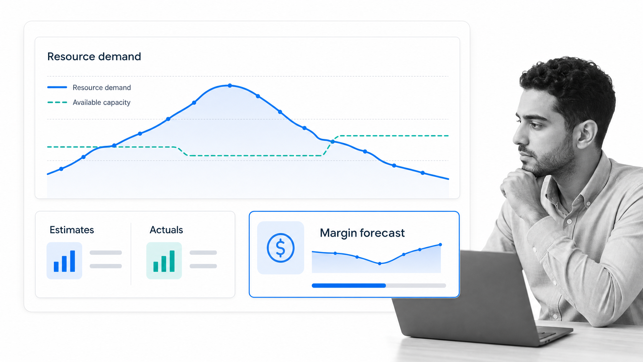 Kantata resource forecasting and project accounting dashboard