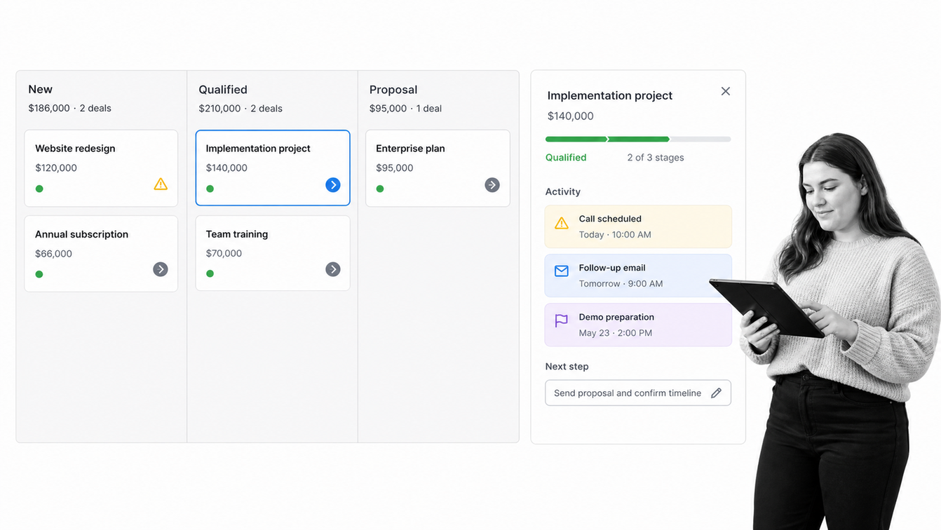 Pipedrive visual sales pipeline for modern sales teams