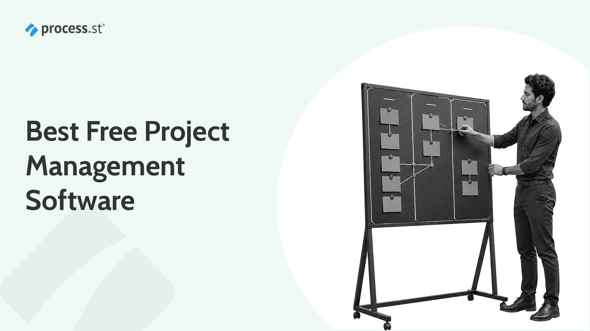 Project manager organizing a physical Kanban board for a guide to the best free project management software