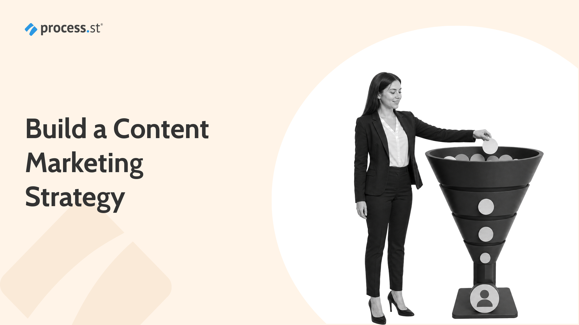 Content strategist using a physical funnel model to plan a content marketing strategy