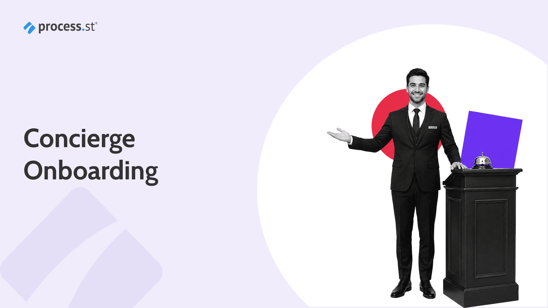 Customer onboarding specialist using a concierge welcome station to guide a personalized onboarding experience
