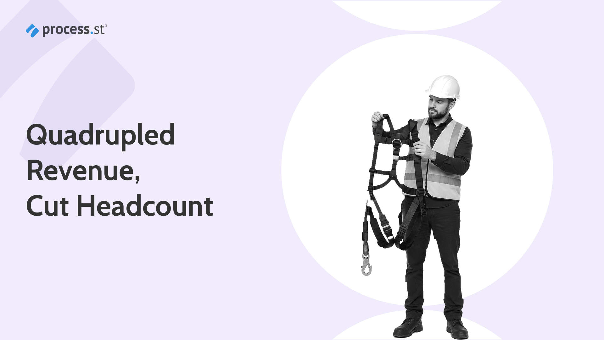 Workplace safety compliance inspector checking a fall-protection harness for the Elite Business Ventures case study