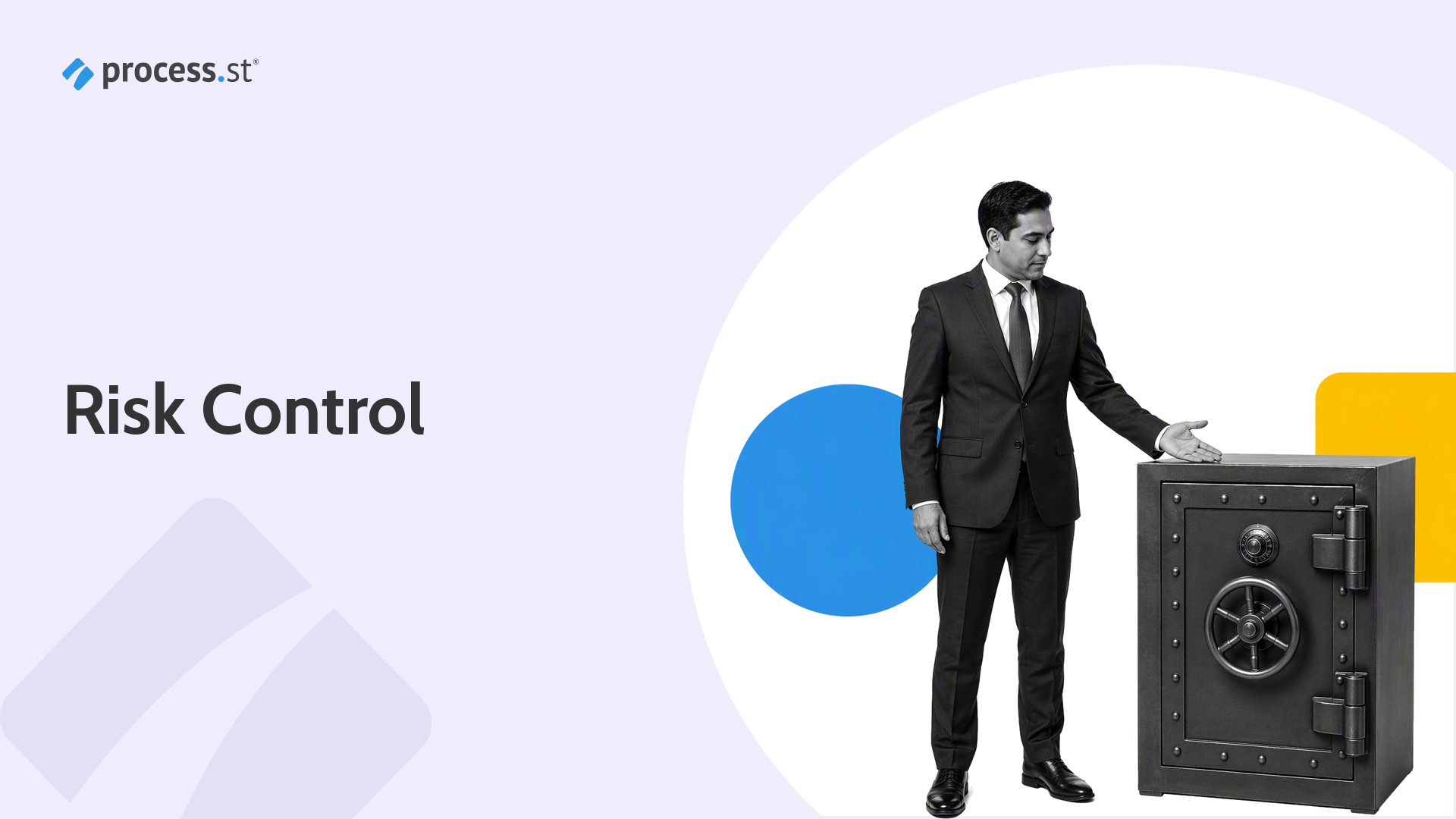 Enterprise risk officer carrying a compartmentalized case that represents integrated enterprise risk management