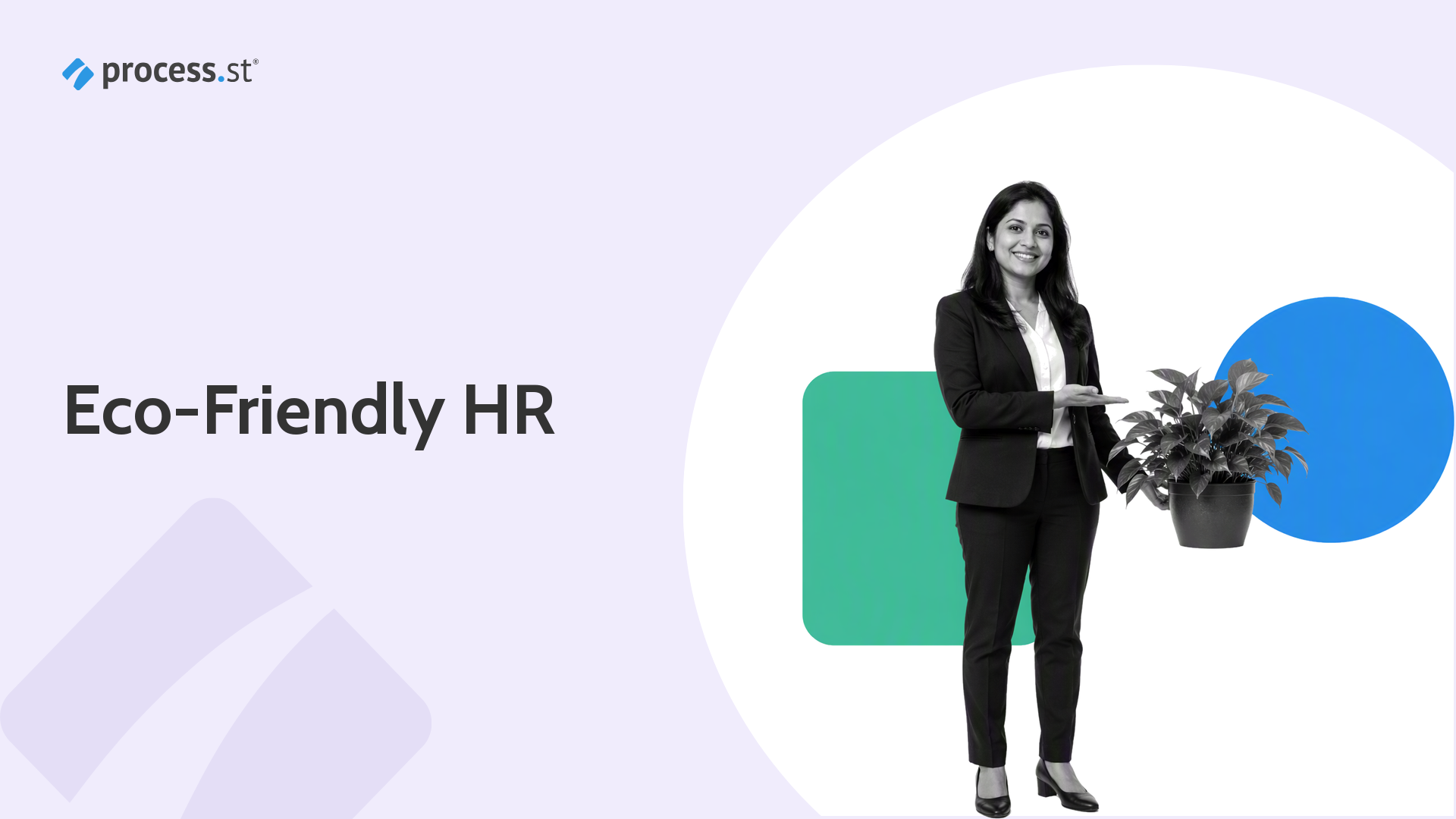 HR leader presenting a living workplace wall for green human resource management