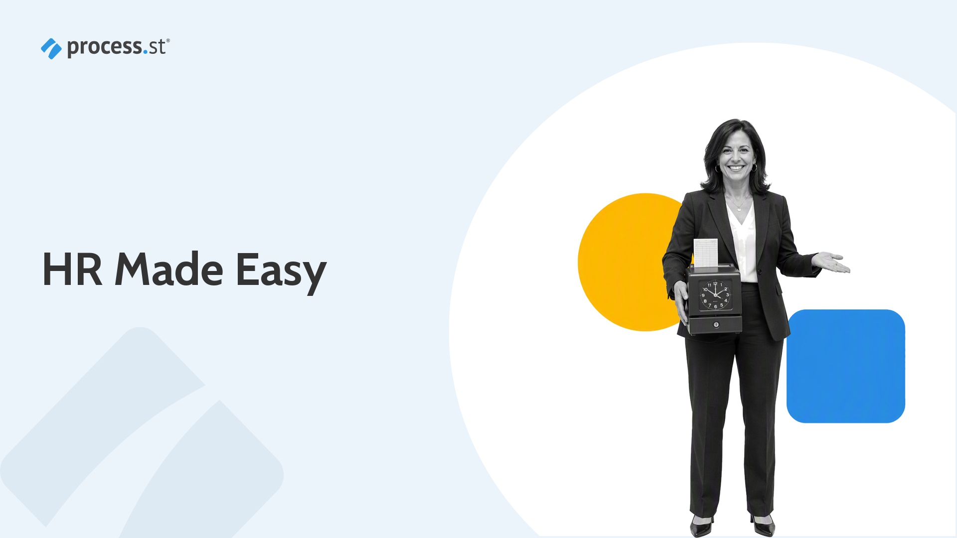 HR software for small business hero with a people operations manager organizing employee records