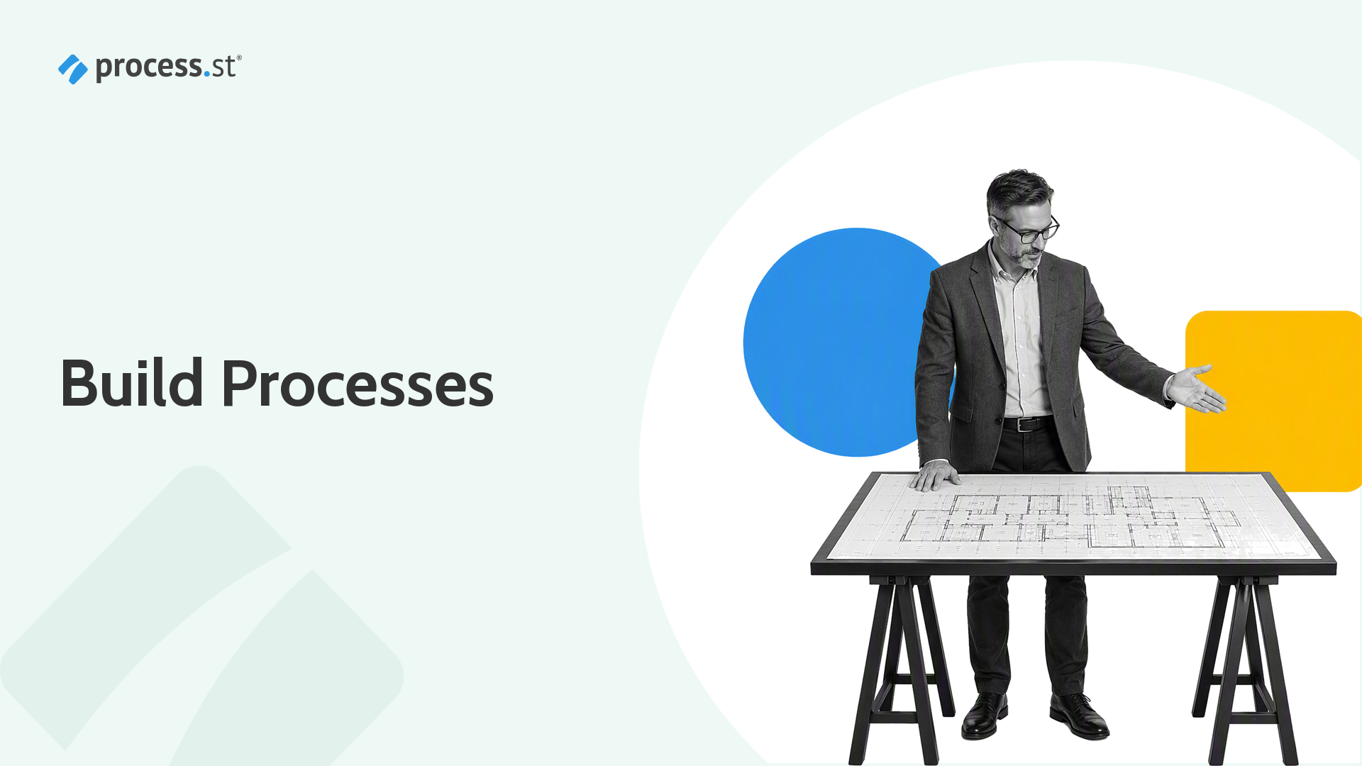 Process builder assembling a modular process