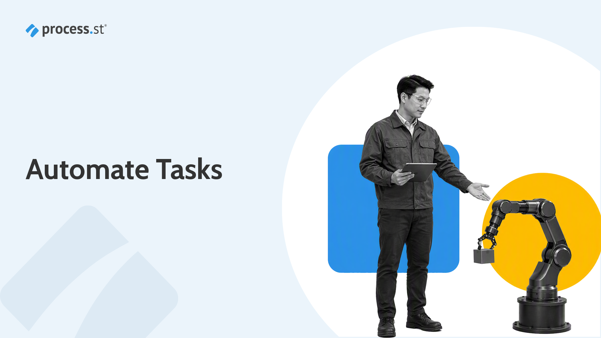 Task automation tools represented by an operations leader using an automated task-routing machine