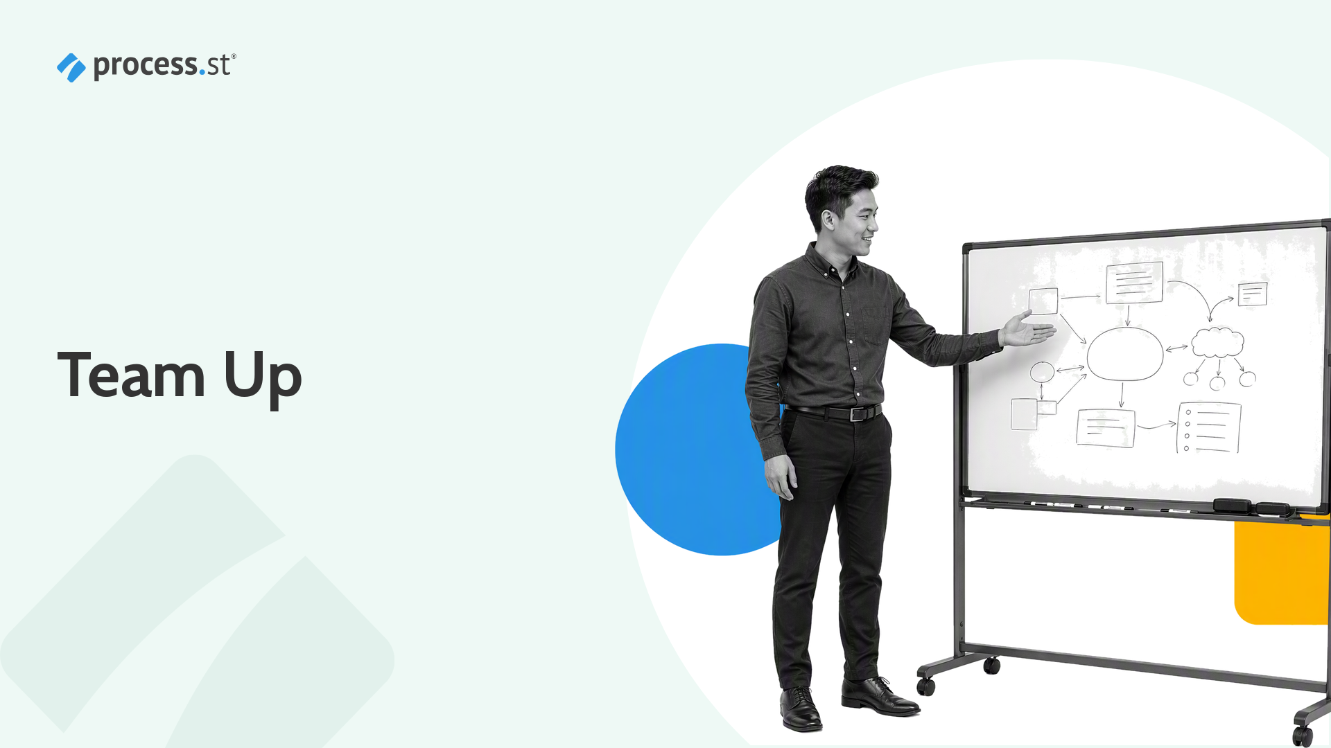 Team Collaboration Software: a team lead organizing work on a shared collaboration board
