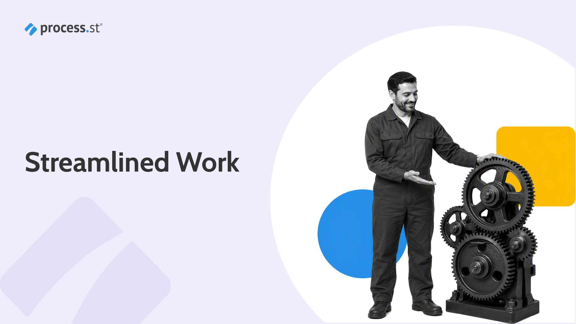 Operations manager adjusting a modular workflow assembly line for a workflow app guide