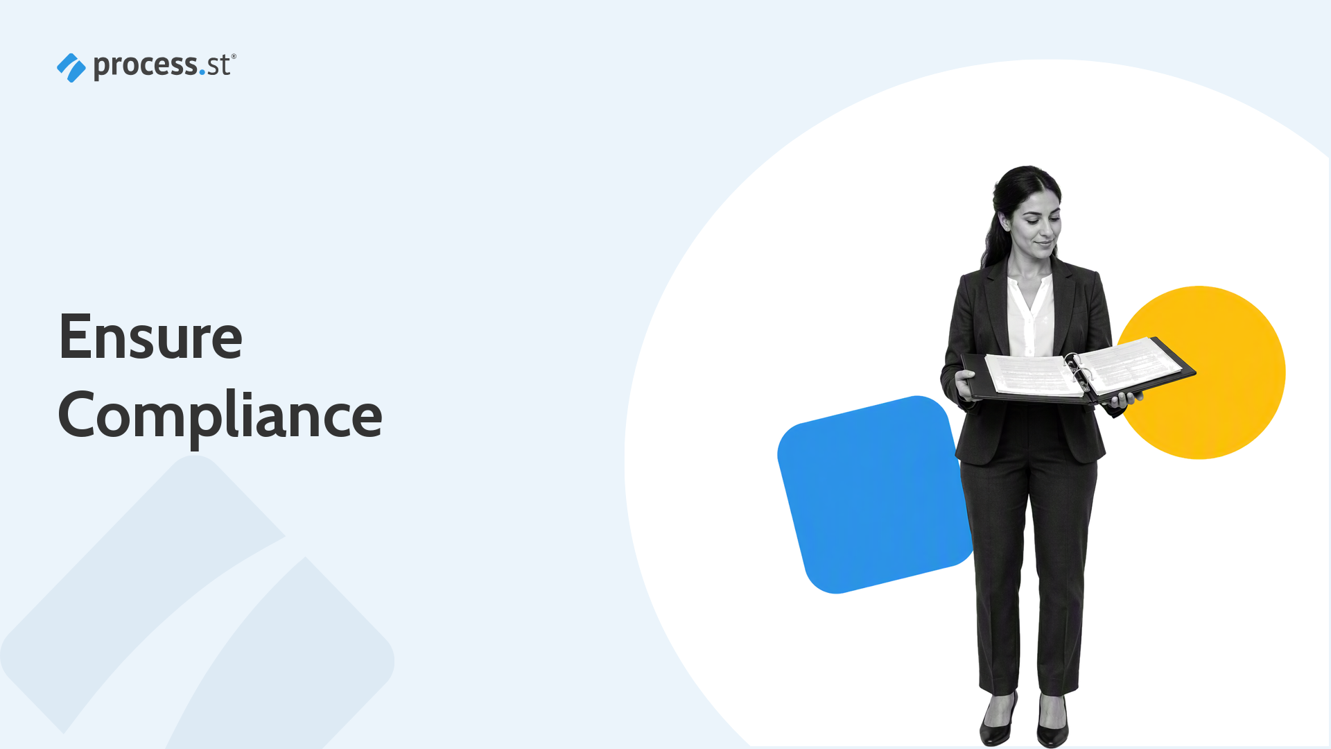 workflow automation compliance hero image for Process Street
