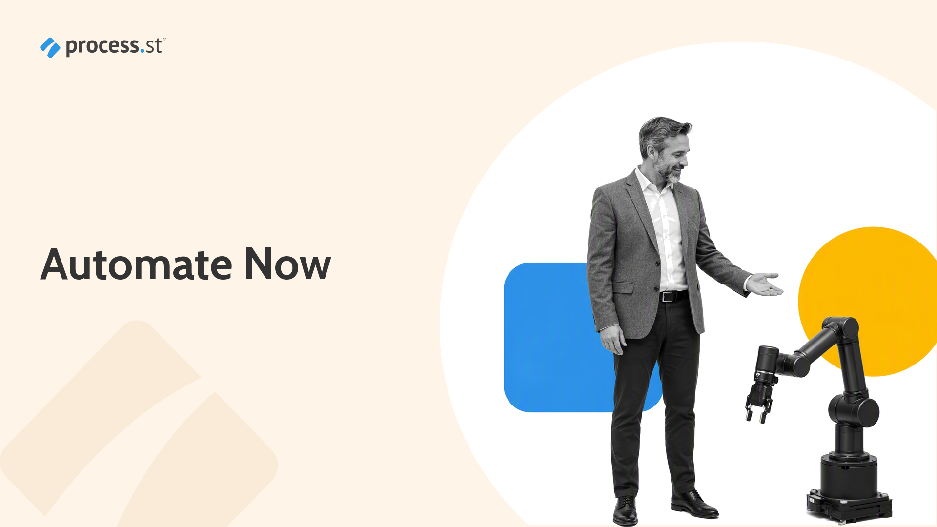 Workflow automation platforms header image with operations leader holding connected workflow cards