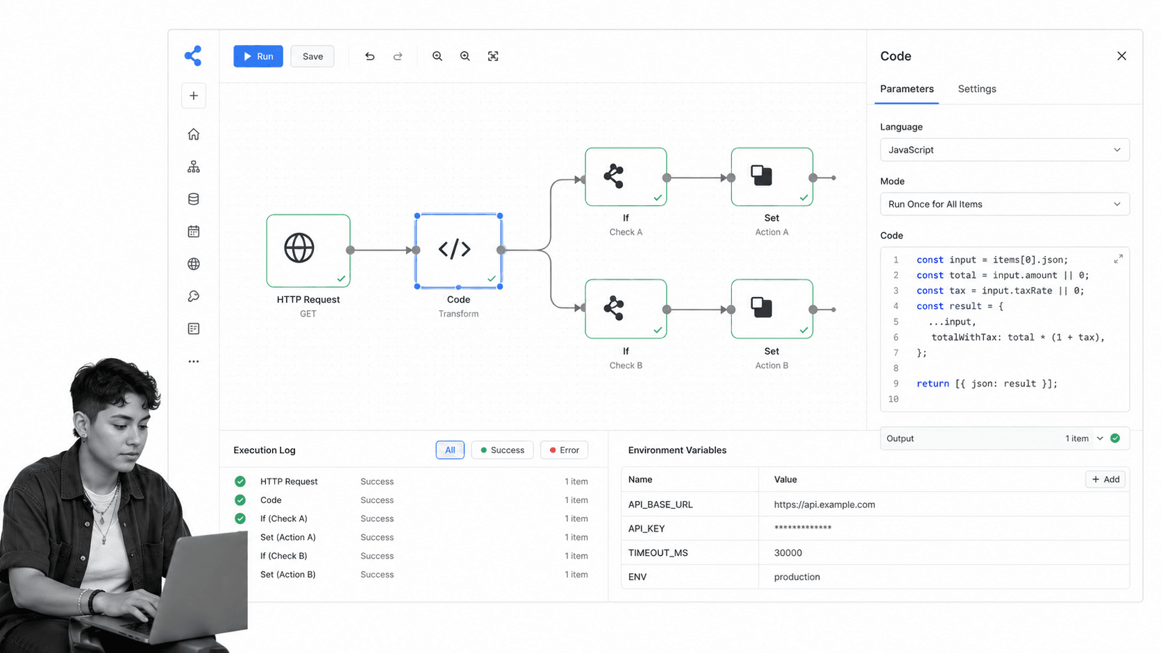 n8n Boomi alternative interface for Technical teams that want node-based workflows