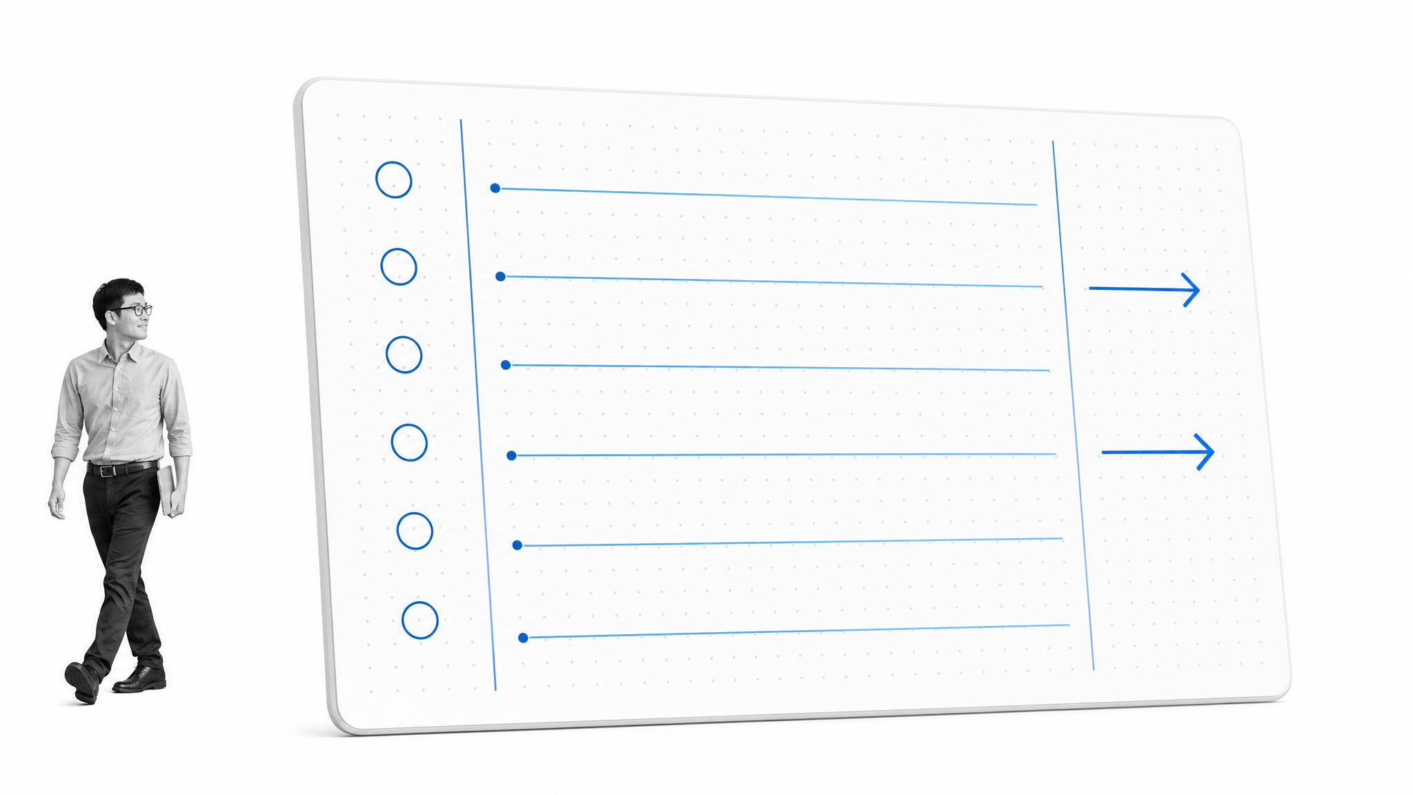 Monthly bullet journal log with event and migration lanes