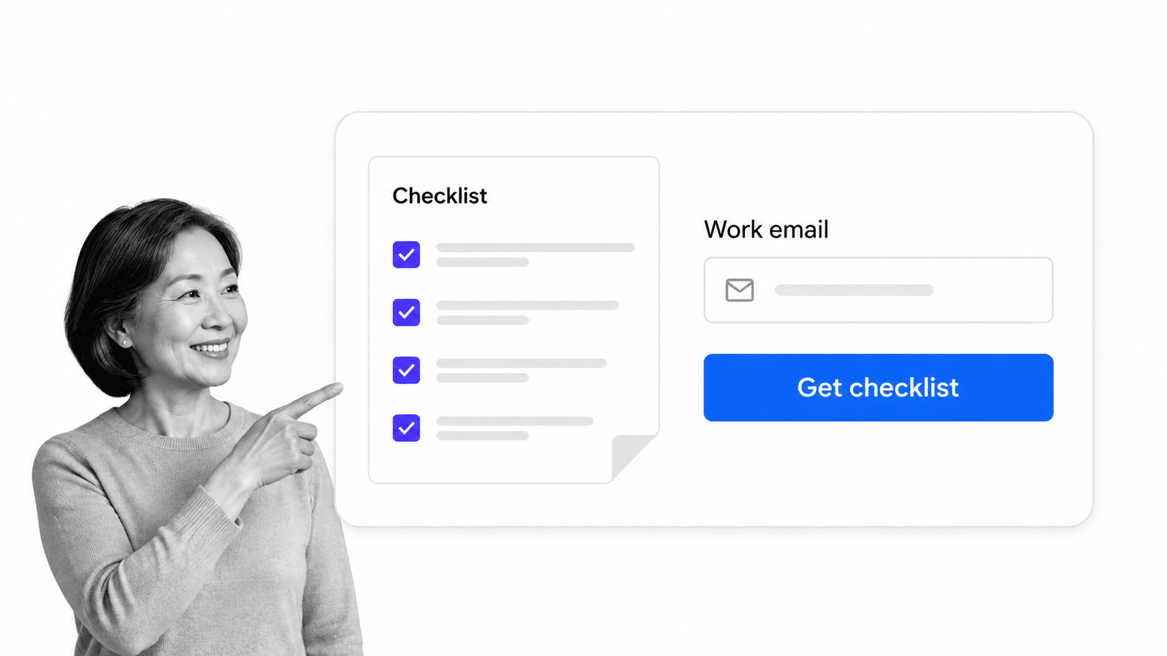 Content upgrade checklist offered in exchange for a work email