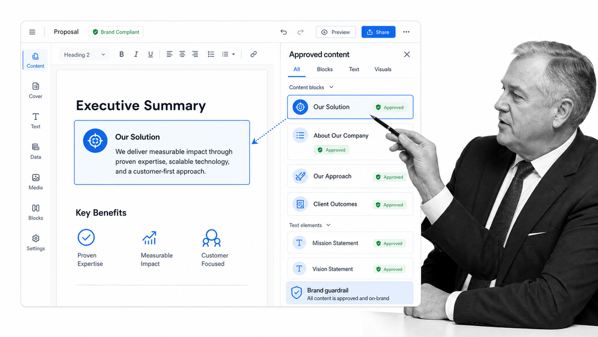 Templafy enterprise document workspace with approved templates and governed content controls